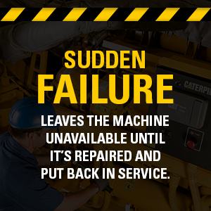 Sudden failure leaves the machine unavailable until it’s repaired and put back in service. 
