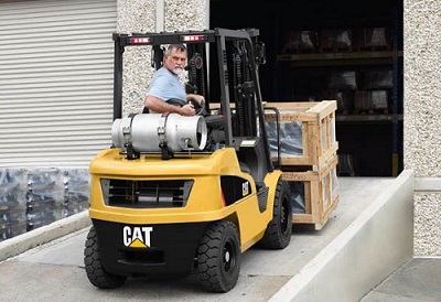Caterpillar Forklift in Use